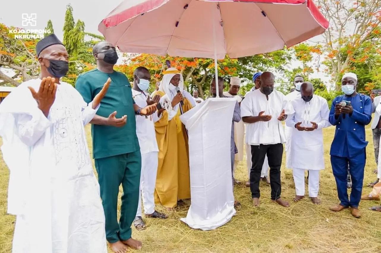 Eid prayer gathering with invited guests