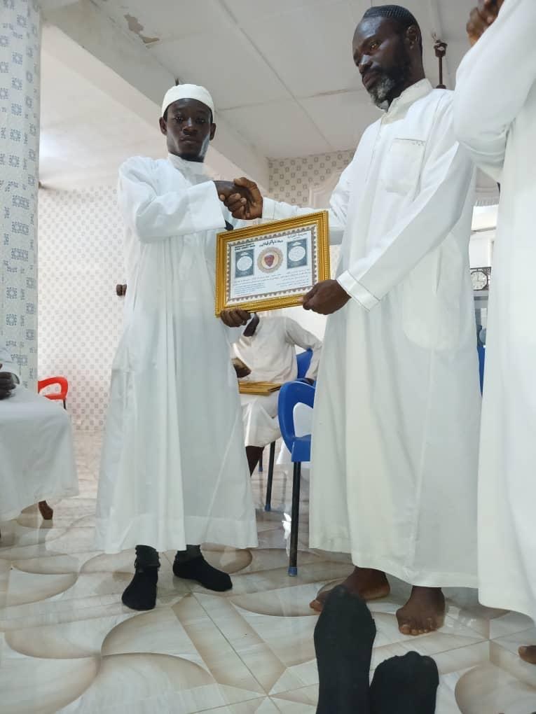 Our student receiving an award